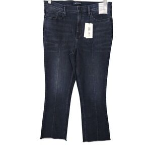 Calvin Klein Women Jeans 32 Cut Off Kick‎ Boot Stonewash Black Stretch casual